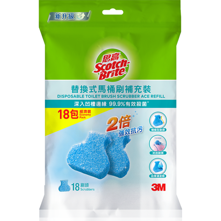 思高™ACE 替換式潔廁刷18件補充裝, 6袋/箱