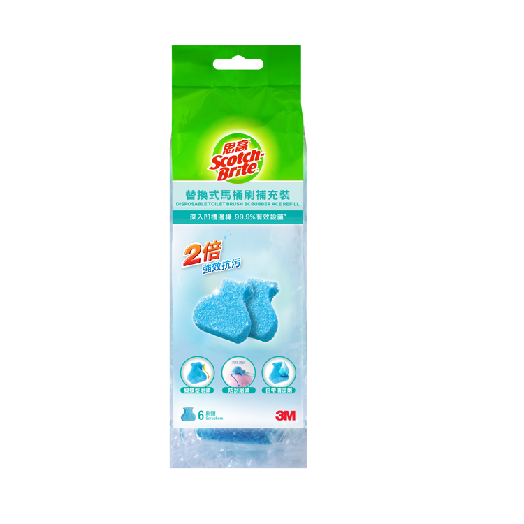 思高™ACE 替換式潔廁刷6件補充裝, 12袋/箱