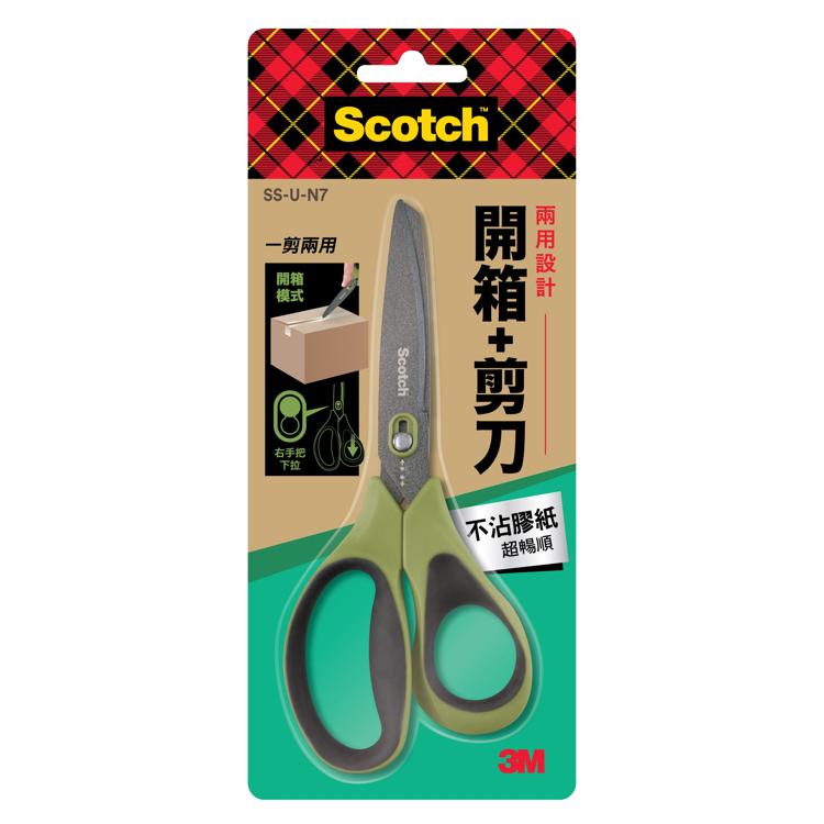 思高™牌不沾黏特殊塗層不銹鋼開箱剪刀7英寸 (SS-U-N7)