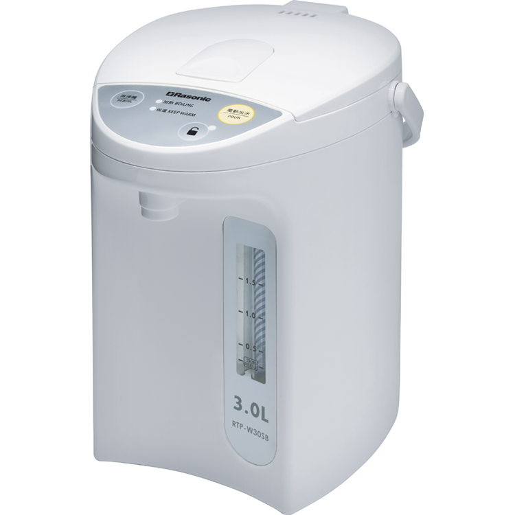 電動或碰杯出水電熱水瓶(3公升)   白色